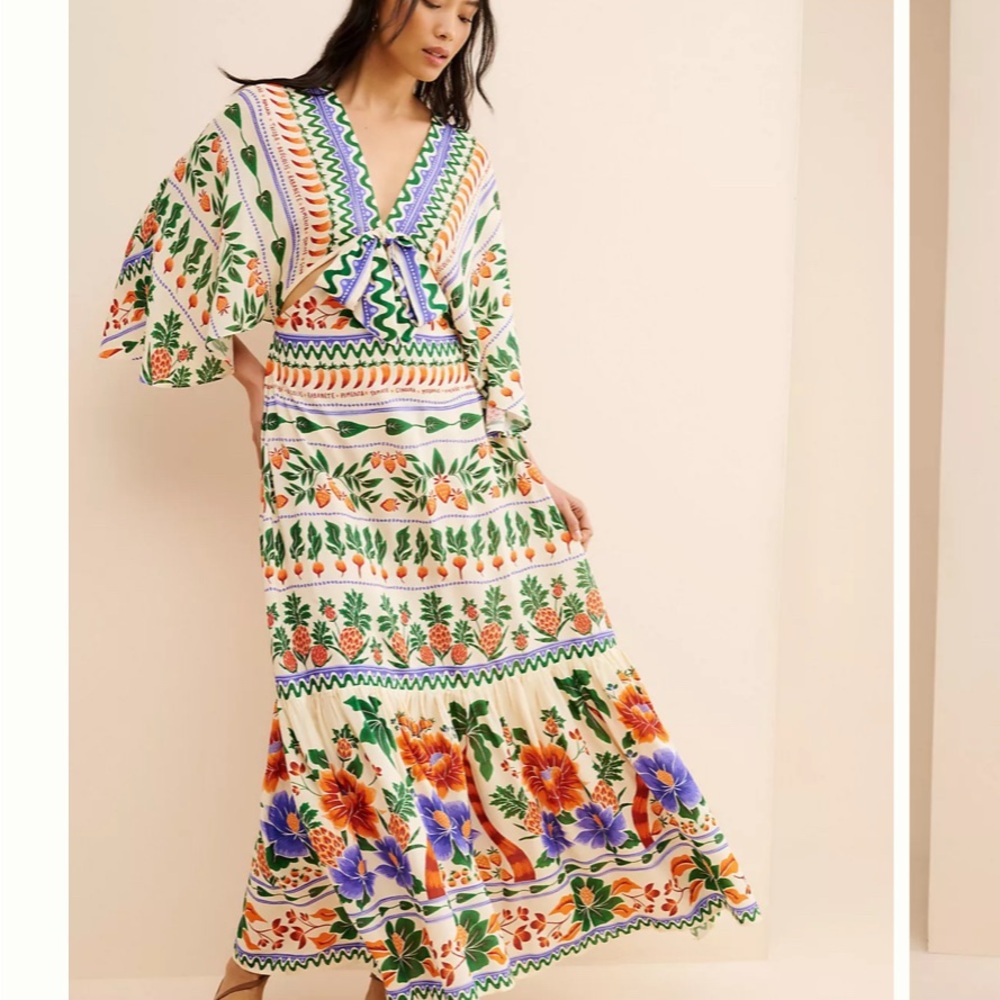 FARM Rio Multicolor Floral Maxi Dress